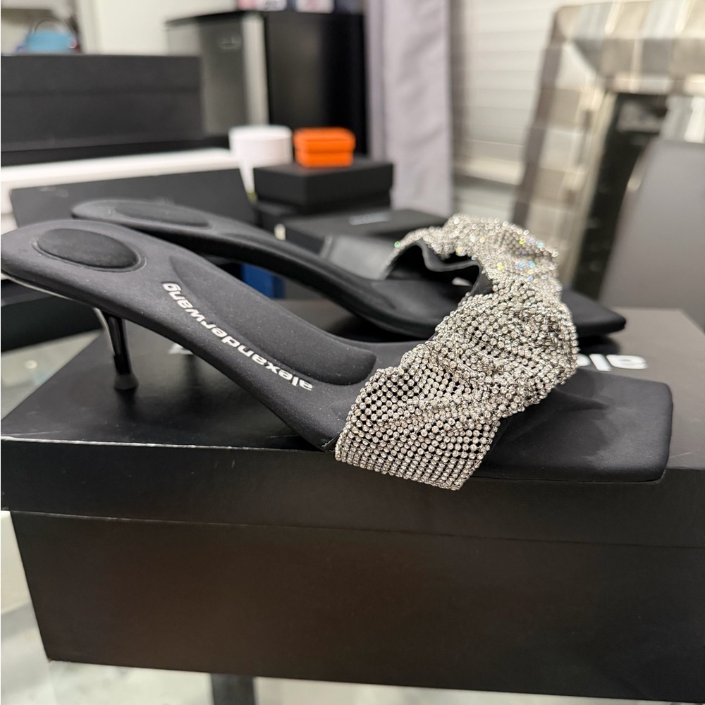 Elegant Black and Silver Women's Heels